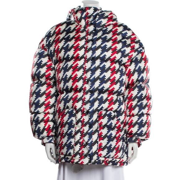 ❤️Perfect Moment Nylon Houndstooth Print Down Ski Coat❤️ - Picture 1 of 2